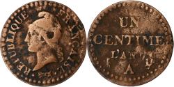 World Coins - France, 1 Centime, Dupré, AN 7, Paris, Copper, , Gadoury:76