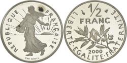 World Coins - Coin, France, Semeuse, 1/2 Franc, 2000, Paris, Proof, , Nickel