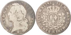 World Coins - Coin, France, Louis XV, 1/5 Écu au bandeau, 24 Sols, 1/5 ECU, 1741, Orléans