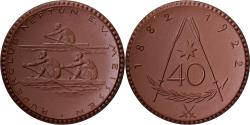 World Coins - Germany, Medal, Meissen, 40 ans du club d'avirons Neptune, 1922, Porcelain