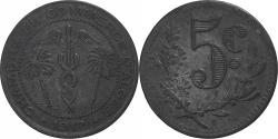 World Coins - France, Chambre de Commerce d'Alger, 5 Centimes, 1917, , Zinc
