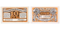 World Coins - Banknote, Germany, Blumenthal Gemeinde, 10 Pfennig, valeur faciale 1, 1920