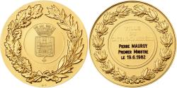 World Coins - France, Medal, La Ville du Cateau-Cambrésis à Pierre Mauroy, 1982, Gilt