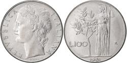 World Coins - Italy, 100 Lire, 1981, Rome, Stainless Steel, , KM:96.1