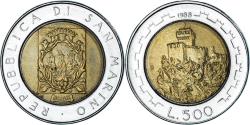 World Coins - Coin, San Marino, 500 Lire, 1988, Rome, , Bi-Metallic, KM:226