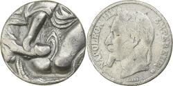 World Coins - France, Medal, Médaille érotique reprenant un module de 5 francs, XIXth