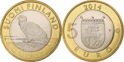World Coins - Finland, 5 Euro, White-tailed eagle, 2014, Vantaa, Bi-Metallic, , KM:209