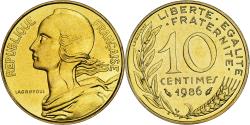 World Coins - Coin, France, Marianne, 10 Centimes, 1986, Paris, série FDC,