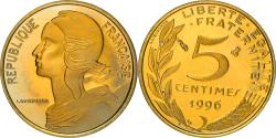 World Coins - Coin, France, Marianne, 5 Centimes, 1996, Paris, Proof / BE,
