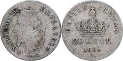 World Coins - Coin, France, Napoleon III, 20 Centimes, 1866, Paris, , Silver