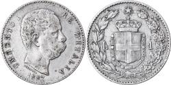World Coins - Coin, Italy, Umberto I, Lira, 1887, Milan, , Silver, KM:24.2