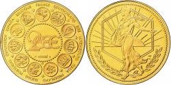 World Coins - France, Medal, L'Europe, La Semeuse, 2000, Copper-Nickel Gilt,