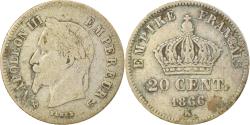 World Coins - Coin, France, Napoleon III, Napoléon III, 20 Centimes, 1866, Bordeaux