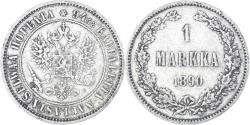 World Coins - Coin, Finland, Alexander III, Markka, 1890, Helsinki, , Silver, KM:3.2