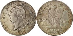 World Coins - Coin, France, 30 sols françois, 30 Sols, 1792, Paris, , Silver