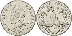World Coins - FRENCH POLYNESIA, 50 Francs, 1985, Paris, KM #13, , Nickel, 33,...