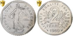 World Coins - France, 2 Francs, Semeuse, 1980, Paris, Nickel, PCGS, , Gadoury:547