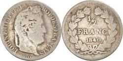 World Coins - Coin, France, Louis-Philippe, 1/2 Franc, 1840, Lyon, , Silver, KM:741.4