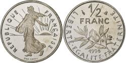 World Coins - Coin, France, Semeuse, 1/2 Franc, 1998, Paris, Proof / BE, , Nickel