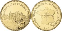 World Coins - France, Medal, Château de Chambord, Utrecht, Copper-Nickel Gilt,