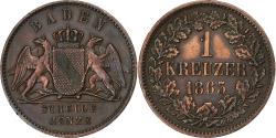 World Coins - German States, BADEN, Friedrich I, Kreuzer, 1863, Baden, Copper,