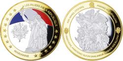 Us Coins - France, Medal, Les piliers de la République, Marianne, , Copper Gilt