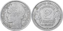 World Coins - France, Morlon, 2 Francs, 1949, Beaumont - Le Roger, , Aluminum