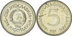 World Coins - Yugoslavia, 5 Dinara, 1985