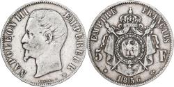 World Coins - France, Napoleon III, 5 Francs, Napoléon III, 1856, Strasbourg, Silver