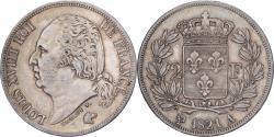 World Coins - France, Louis XVIII, 2 Francs, 1821, Paris, Silver,