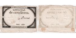 World Coins - France, 5 Livres, 10 brumaire de l'an 2 - (31 octobre 1793), 19631, EF(40-45)