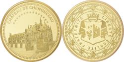 World Coins - France, Medal, Château de Chenonceau, Copper-Nickel Gilt,
