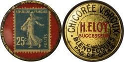 World Coins - Coin, France, Chicorée V.Groux, Blendecques, 25 Centimes, Timbre-Monnaie