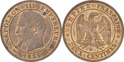 World Coins - Coin, France, Napoleon III, Napoléon III, 2 Centimes, 1855, Marseille