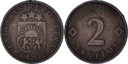World Coins - Latvia, 2 Santimi, 1992