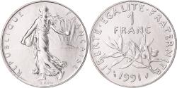 World Coins - Coin, France, Semeuse, Franc, 1991, Monnaie de Paris, BU, , Nickel