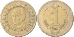 World Coins - Coin, Turkey, New Lira, 2007, Istanbul, , Bi-Metallic, KM:1169