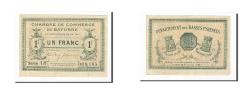 World Coins - Banknote, Pirot:21-45, 1 Franc, 1917, France, AU(55-58), Bayonne