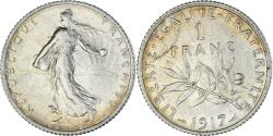 World Coins - Coin, France, Semeuse, Franc, 1917, Paris, , Silver, KM:844.1