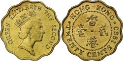 World Coins - Hong Kong, Elizabeth II, 20 Cents, 1990, Nickel-brass, , KM:59