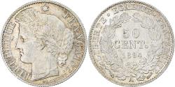 World Coins - France, Cérès, 50 Centimes, 1894, Paris, , Silver, KM:834.1