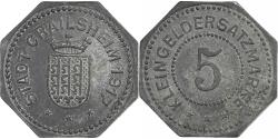World Coins - Germany, Stadt Crailsheim, 5 Pfennig, 1917, , Zinc