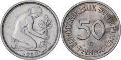 World Coins - Federal Republic of Germany, 50 Pfennig, 1980, Munich, Copper-nickel,