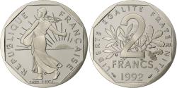 World Coins - France, 2 Francs, Semeuse, 1992, Paris, BE, Nickel, , Gadoury:547b
