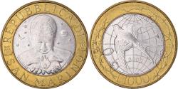World Coins - Coin, San Marino, 1000 Lire, 2000, Rome, , Bi-Metallic, KM:405