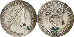 World Coins - France, Louis XIII, 1/12 Ecu, 2ème poinçon de Warin, 1643, Paris, Silver