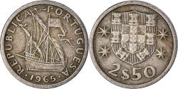 World Coins - Coin, Portugal, 2-1/2 Escudos, 1965