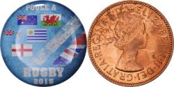 World Coins - Coin, Great Britain, Coupe du Monde de Rugby - 2015, 1/2 Penny, 2015, unofficial