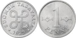 World Coins - Finland, Penni, 1979, Vantaa, Aluminum,