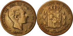 World Coins - Coin, Spain, Alfonso XII, 5 Centimos, 1879, Madrid, , Bronze, KM:674